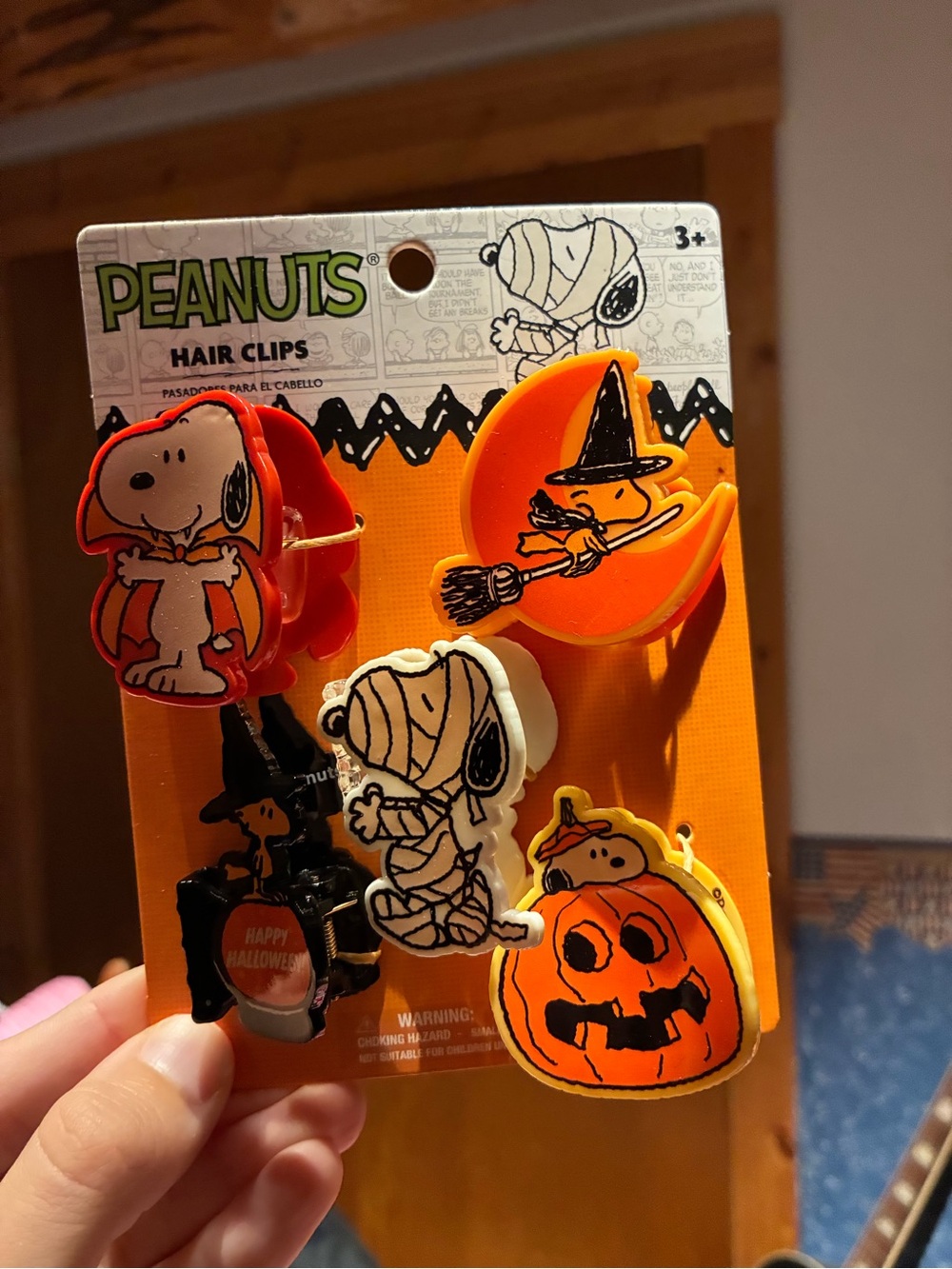 NWT Peanuts Halloween and the Great Pumpkin Collection of Hair Clips